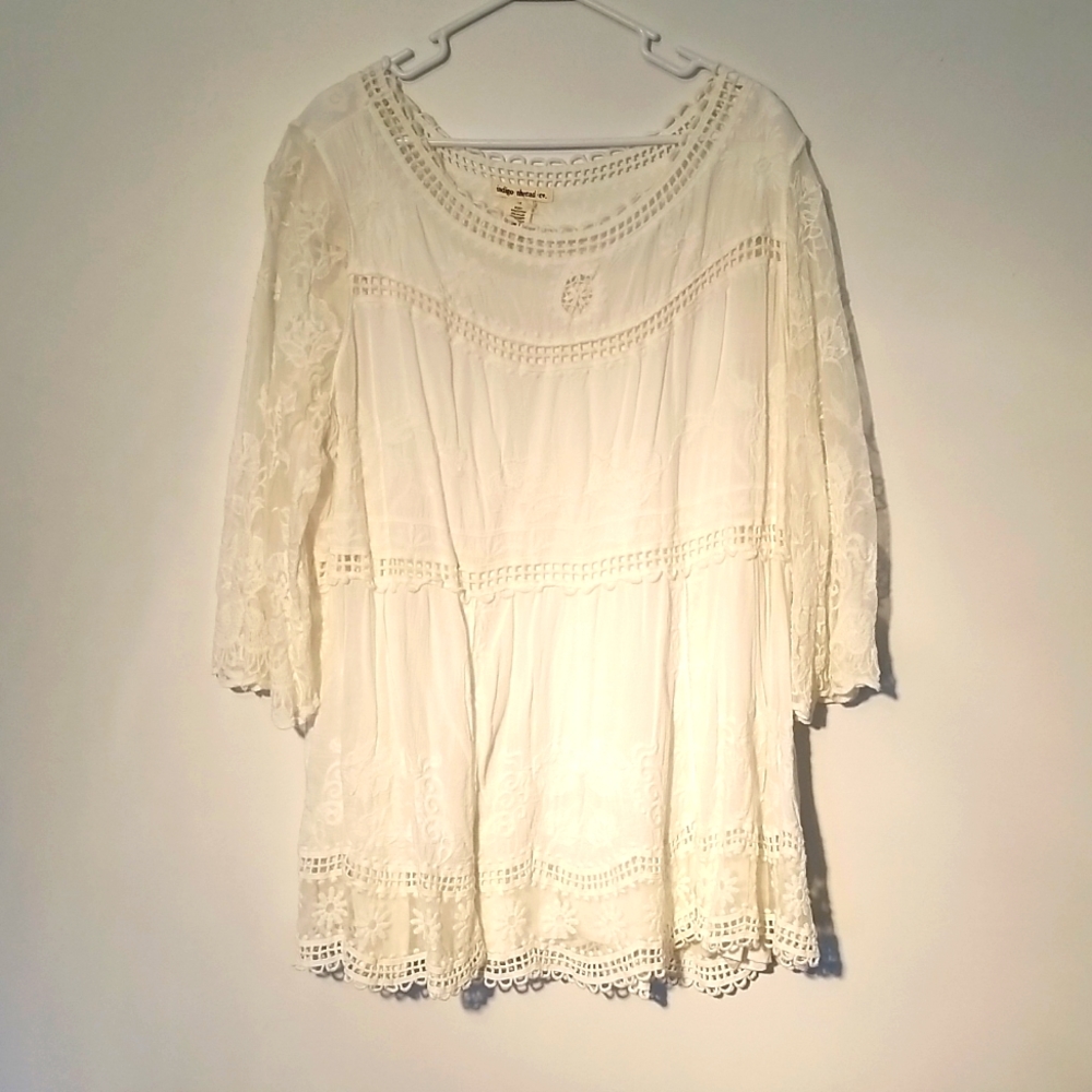 Indigo thread'co. Lace blouse